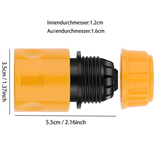 10-pack 1/2 tums plastslangkoppling, krananslutning, trädgårdsslangkoppling, snabbkoppling, tryckluft, kranadapter, trädgårdsslang