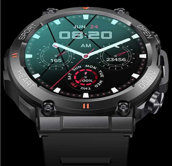 Smartwatch K56PRO tre-säkerhets samtal smart klocka musik väder 1.3