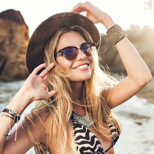 Solbriller Damer Pop Retro Herre Solbriller i Sommerstil Sort Black Style1