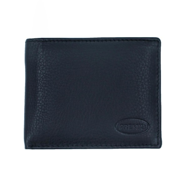 Small Genuine Leather Wallet, Swedish Passport Fit Black Black one size