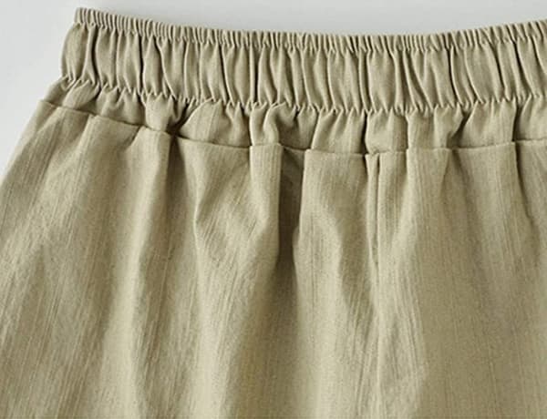 Afslappede bomuldsshorts til kvinder med elastisk talje og snøre --- Himmelblå (Størrelse XL)