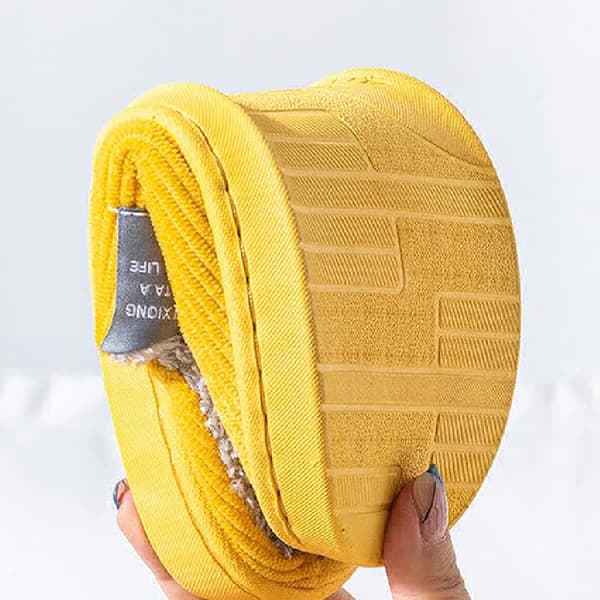 Specialerbjudande! Damtofflor, vintertofflor för kvinnor, bekväma och varma, fleecefoder, gula vintertofflor, storlekar 36-37 36-37 Yellow