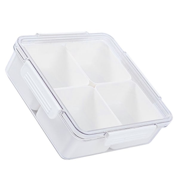 Snackbox med 4 fack, transparenta matförvaringsbehållare