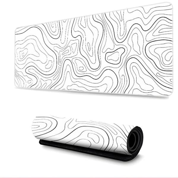 INF Stor musematte skrivebordsbakgrunn Hvit S Hvit White M