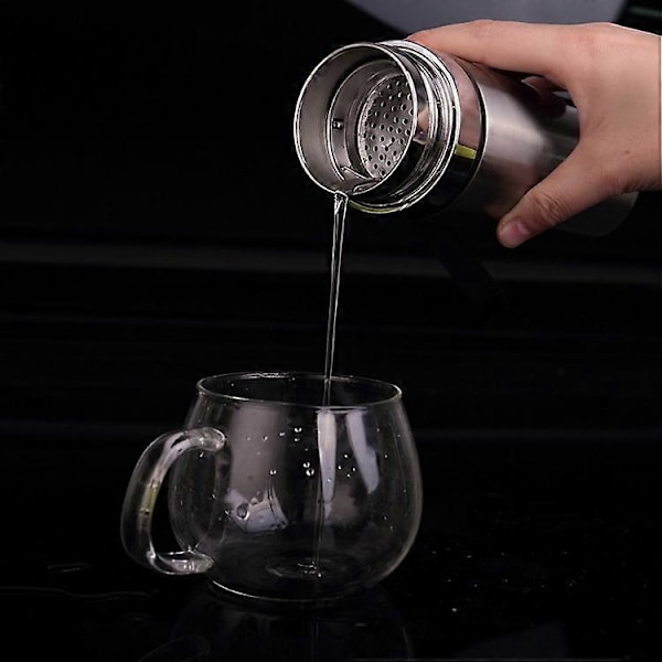 304 Vakuum Rostfritt Stål Vakuum Affärs Vattenkopp Utomhus Bil Rak Kopp Silver 450ml