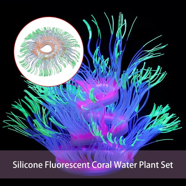 Akvarielandskab Kunstig Plante Fluorescens til Akvarier Terrarium