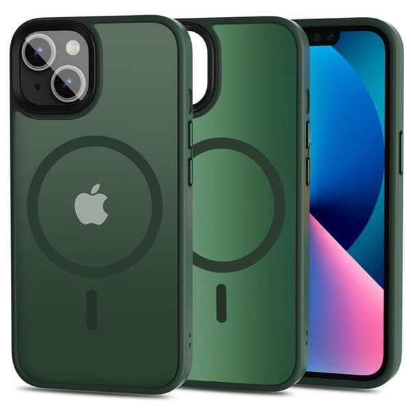 Tech-Protect iPhone 13 Cover MagMat MagSafe Mat Grøn 50