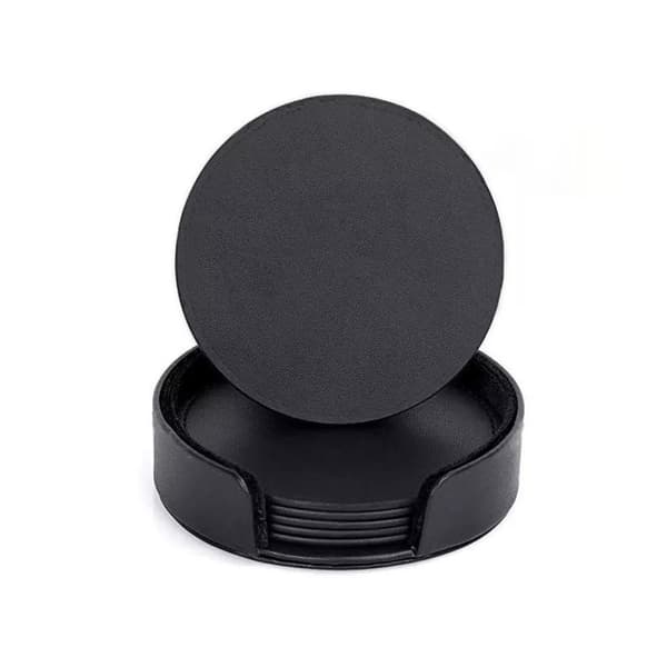 6 kpl – Nahkaiset lasinaluset – Lasinaluset laseille black Svart