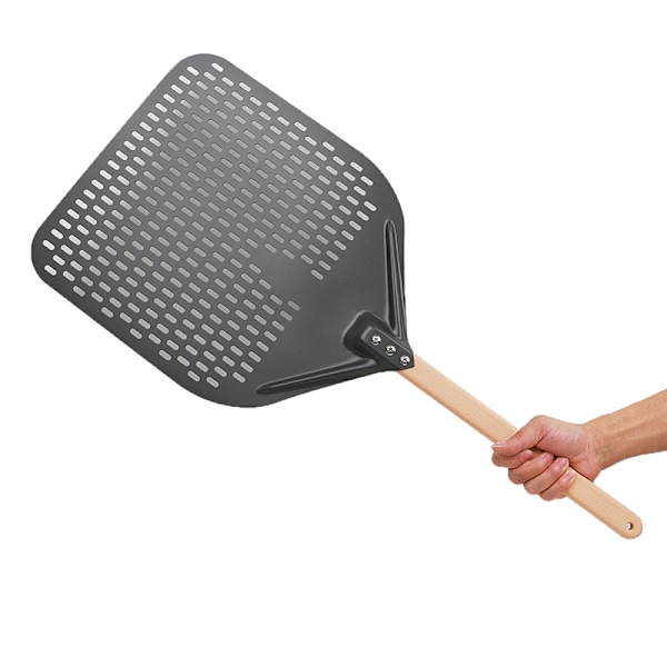 12/14 tum aluminium pizzaspade med långt T-handtag E
