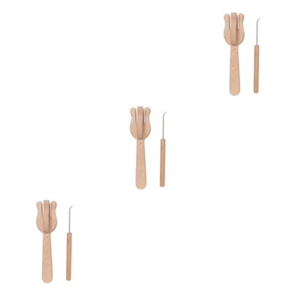 1/2/3/5 Stickverktyg Träform Handväv Multifunktionell 3Set
