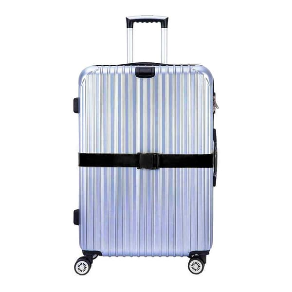 Bagagestropper til kufferter, 4-pak, sort black