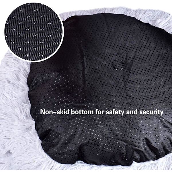 Queta Kattsäng, Vacker Djurbädd, Liten Hundbädd Djurbädd Plysch Mjuk Rund Kattsäng (50cm) Khaki Khaki Diameter 50 cm