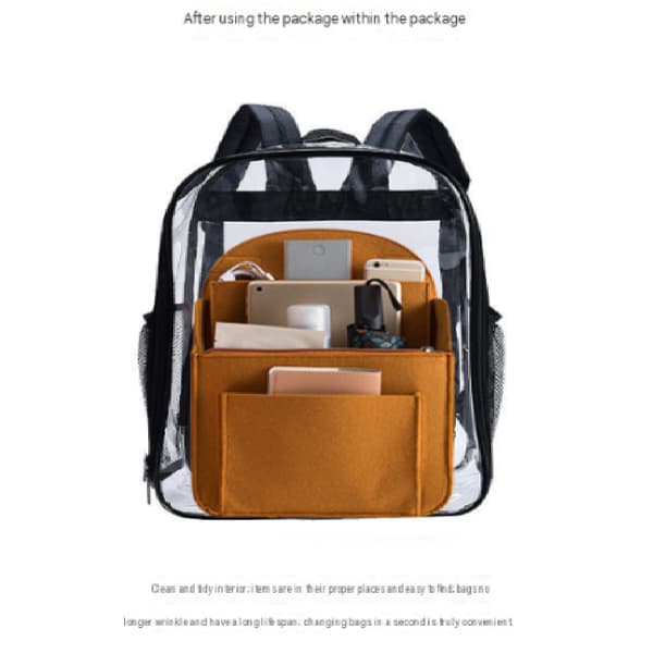 Filt opbevaringstaske, rygsæk, multifunktionel organizer taske, eksport opbevaringstaske medium gray Large