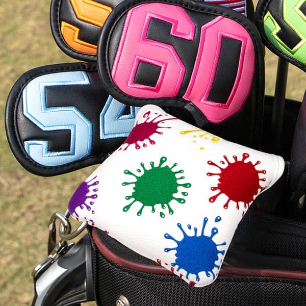 1/2/3/5 Golf Mallet Putter Hode Deksel For Golfkølle Hvit putterdeksel White putter cover 1Set