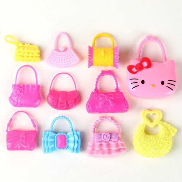 1 set med 30 cm Barbie-dockkläder, väskor, outfits, tillbehör