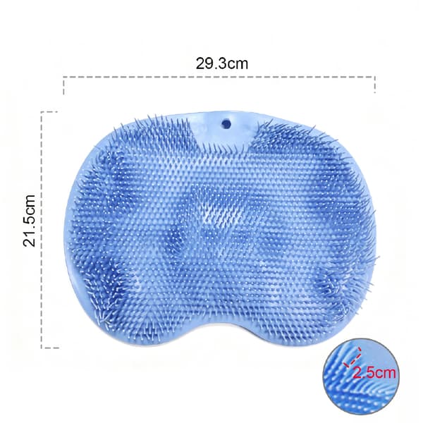 Fotskrubbmatta med halkfria sugkoppar Blå Blue 142