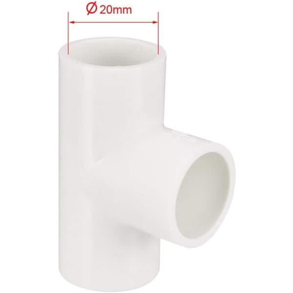 20mm T-koppling PVC-rörkoppling T-koppling 20mm, 10-pack KLB
