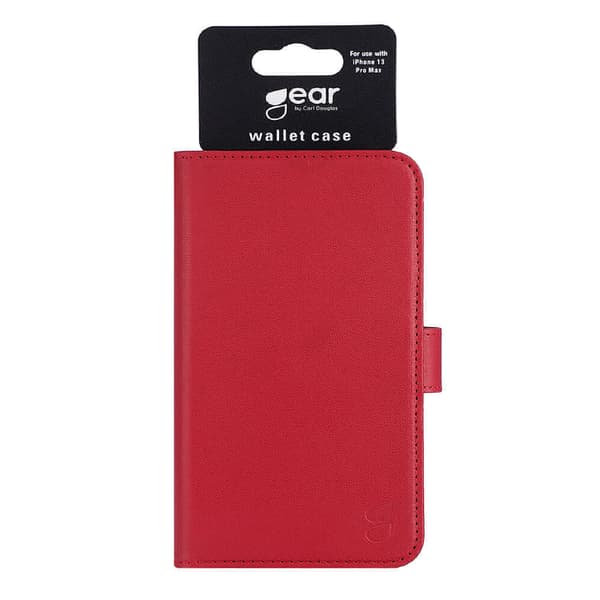 Mobildeksel 3 kortspor Rød - iPhone 13 Pro Max RED Polyurethane (PU)