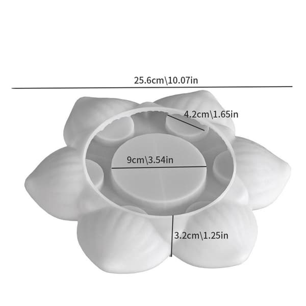 Blomster Teelysholder Silikoneform 6 Hulrum Silikone Lyskopform