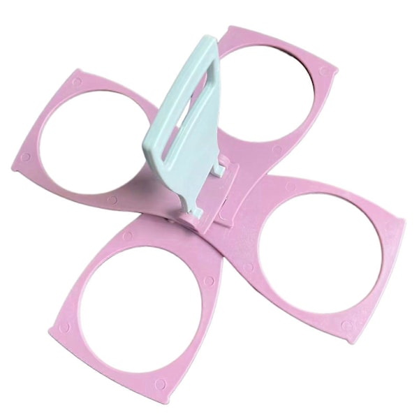 Hopfällbar Mugghållare/Bärbricka Takeout Kaffe Dryck Öl Dryckeshållare för 3/4 Muggar Pink 1pc