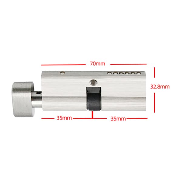 Låscylinder med 3 nycklar / säkerhetsdörrlås 330 90mm