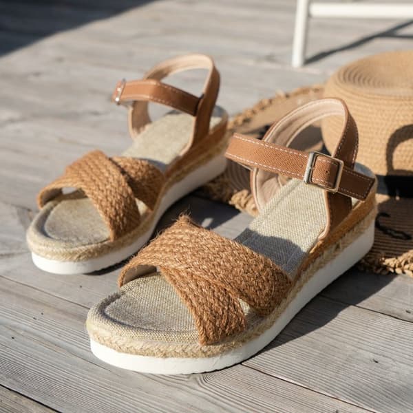Casual damesko med kilehæl, sommersko, sorte black 38