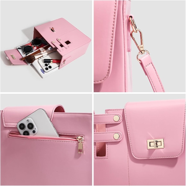 Vattenflaska Crossbody Väska, Vattenflaska Bärväska, Stanley Cup Hållare, Portabel Utomhus Vattenkoppshållare med Justerbar Axelrem pink