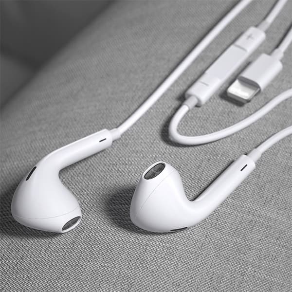 iPhone-kompatibla Lightning in-ear hörlurar iPhone X/11/12/13/14 Vit