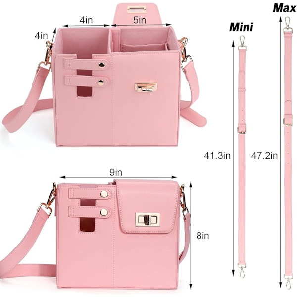 Vattenflaska Crossbody Väska, Vattenflaska Bärväska, Stanley Cup Hållare, Portabel Utomhus Vattenkoppshållare med Justerbar Axelrem pink