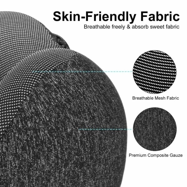 Nackkudde i memory foam, resekudde med huva_ry