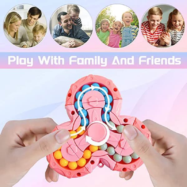3D pædagogisk Rubik's Cube legetøj, roterende fidget spinner, velegnet til voksne, praktisk fidget spinner, perfekt jul A1