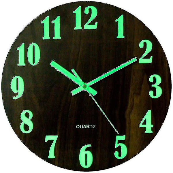 Luminous Väggklocka, Modern Dekorativ Tyst Väggklocka, Stor Urtavla Med 30cm[C]