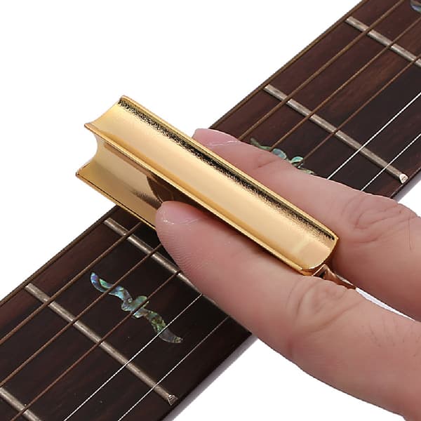 Guitar Slide i Rustfrit Stål Dobro Hawaii Guitar Slide Tone Bar Silver
