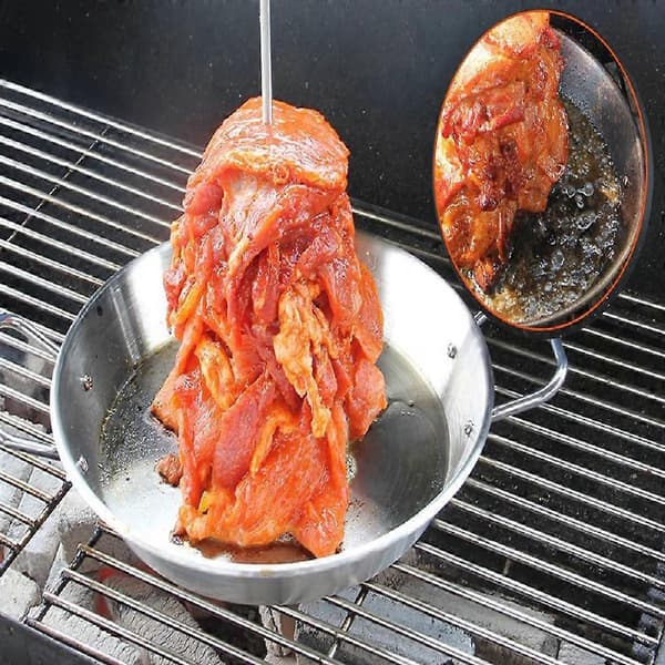 Lodret spyd til shawarma, kebab, ryger i rustfrit stål til Tacos Al Pastor (FMY) Sølv