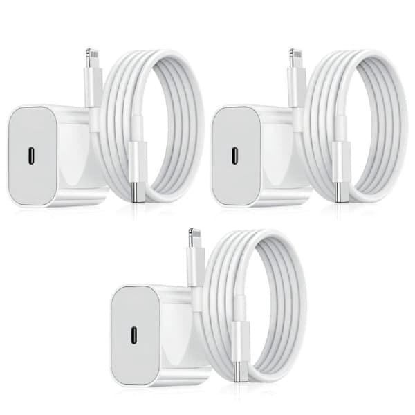 3-pack iPhone-laddare – Snabbladdaradapter + USB-C 20W Vit (NT) 3-pack iPhone iPhone 3-pack iPhone iPhone 3-pack