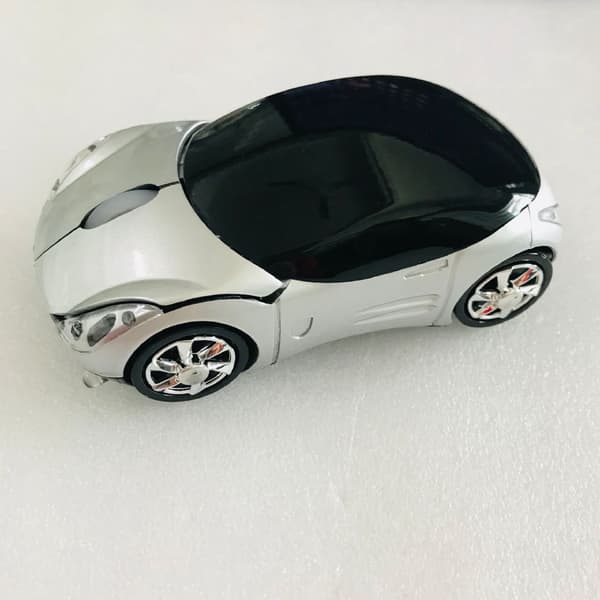 Trådløs bilmus, kul 3D sportsbil datamus, svart A6