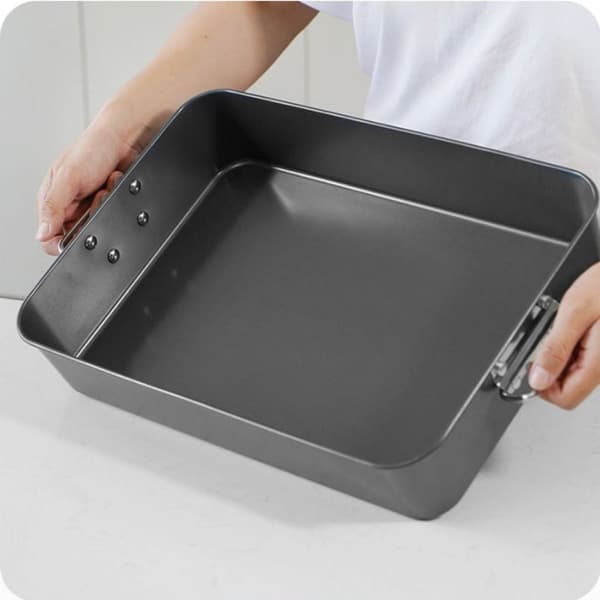 Lasagneform med non-stick belægning, rustfrit stål, sort, 13,7 tommer