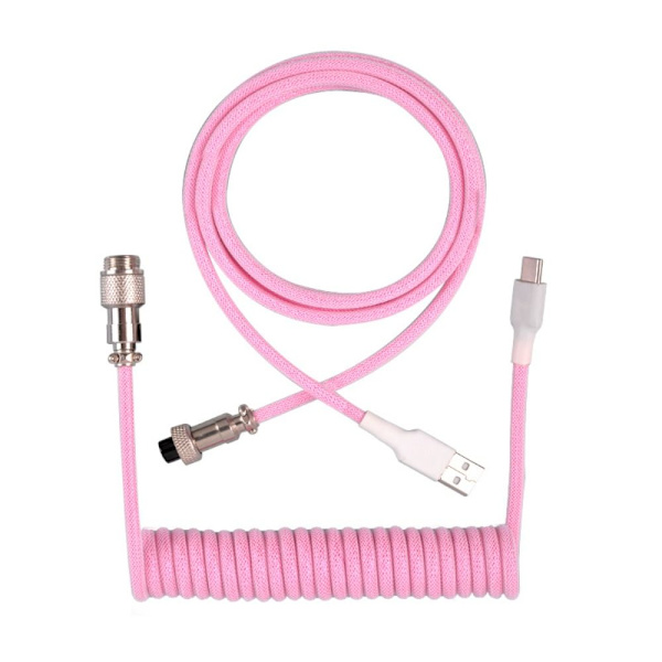 Mekaniskt tangentbord spiral kabel USB tangentbordskabel BLÅ blue