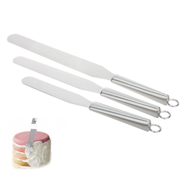 Palettkniv / Spatel dekoration / Palett / Tårtdekorationer Silver Silver Rak - 37,6cm