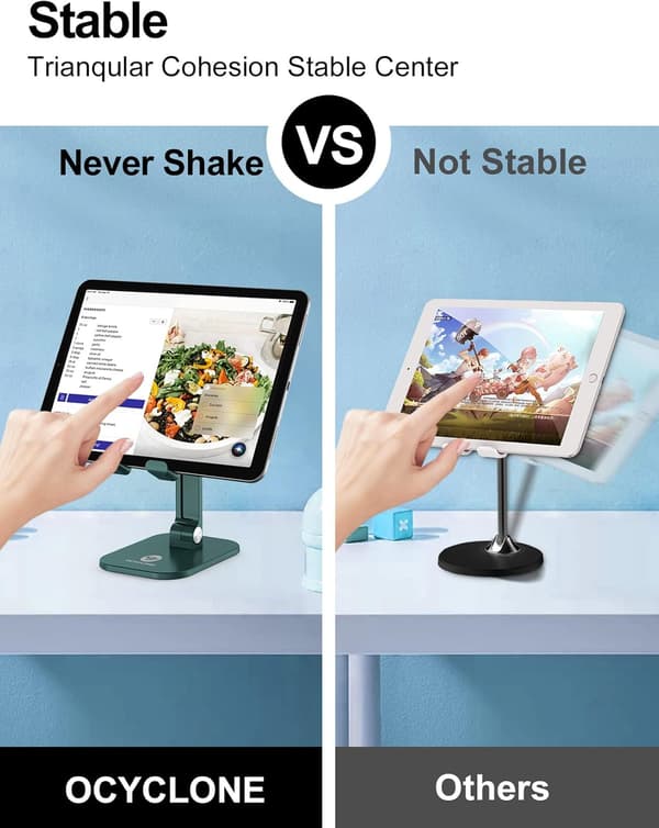 Mobiltelefonholder, iPad-stativ, høyde- og vinkeljusterbart skrivebord