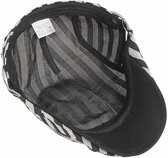 Justerbar Newsboy-hatt for menn Flat Cap Cabbie Beret-hatt