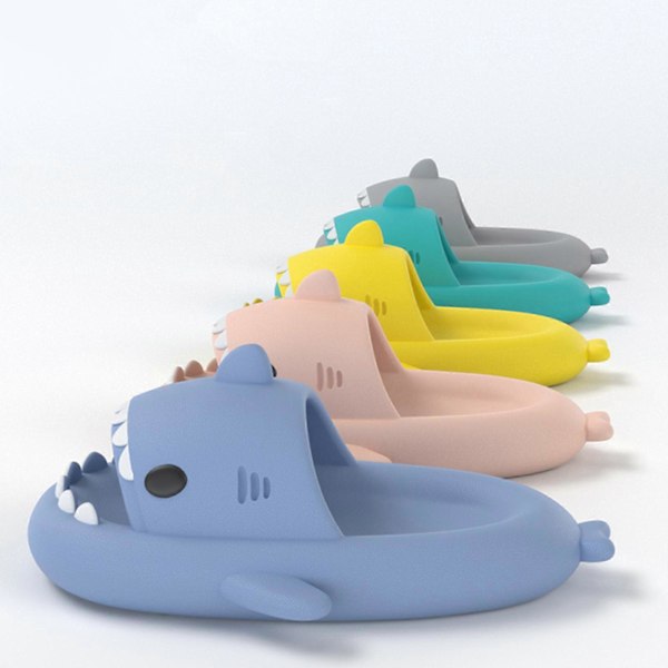 Haj Slides Barn Vuxen Kvinnor Män Hajtofflor - Cloud Shark Slide Strand Sandaler Unisex Kudde Hemma Jultomte, 100% Ny rosa 42-43 pink