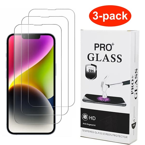 3 kpl karkaistua lasia iPhone 13/13 PRO/14 - näytönsuoja transparent