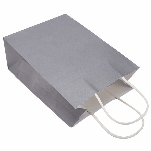 Papperskassar presentpåsar med handtag 10-pack Grå Grå