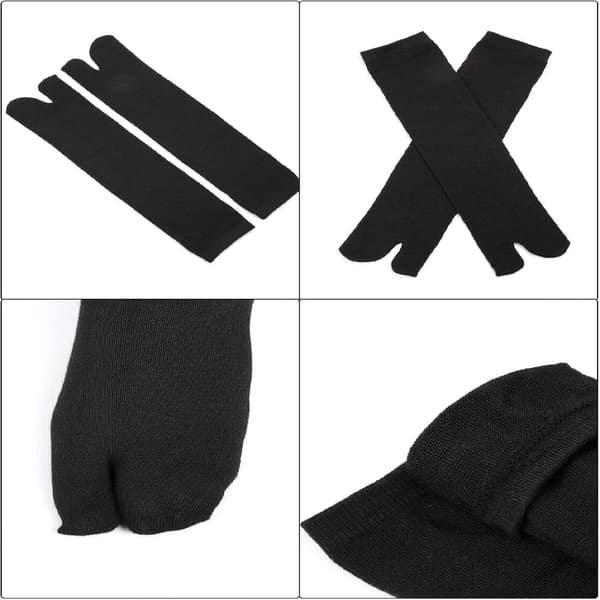 Par Unisex Tabi Flip Flop Sokker Geta Sokker Bomuld Split Toe Tabi Sokker Elastisk til Kvinder og Mænd, Multicolor