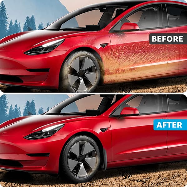 4 stk. Stænklapper til Tesla Model 3 Forreste Bageste Stænkskærm K Bright black Model 3