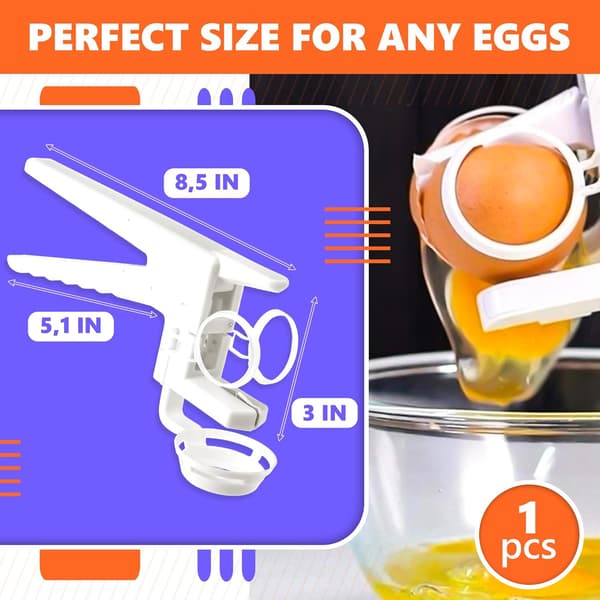 Eggeknekker for rå egg - Eggbryter Eggåpner Enhånds eggeknekker Eggeskallåpner