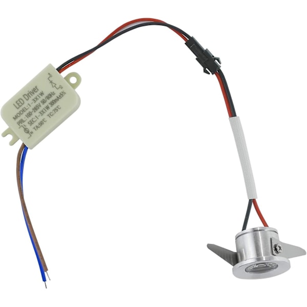 Downlight Lampor, LED Inbyggd Spotlight 1W Infälld Liten Spotlampa LED Taklampa Med Transformator För Vinkällare, Vardagsrum, AC85-265V, 10 st