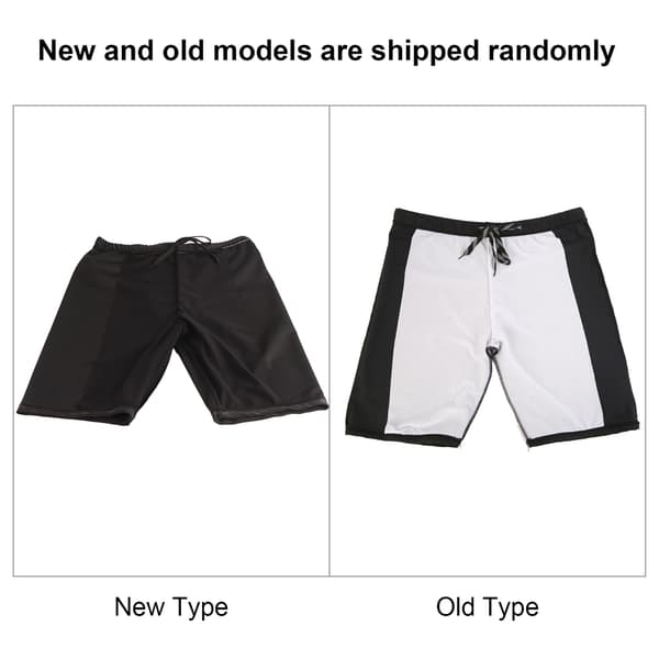 Badeshorts til mænd, åndbare, moderigtige, lette, komfortable, polyester, sorte, 3XL