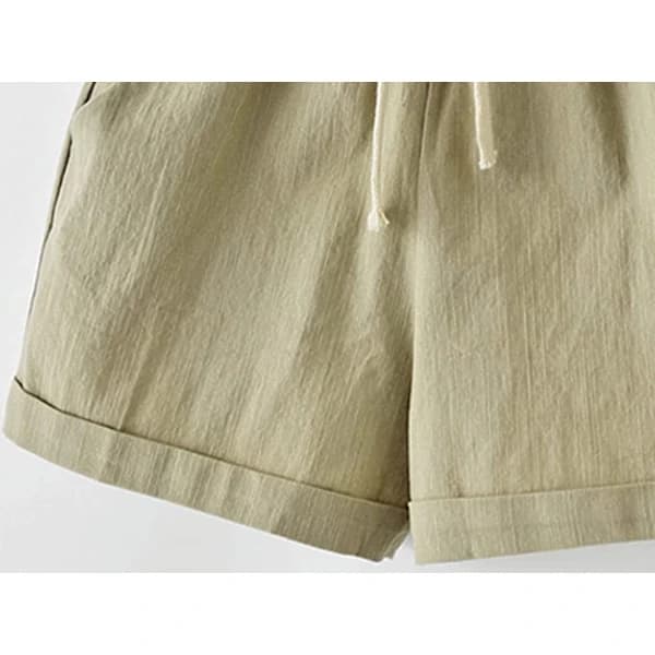 Afslappede bomuldsshorts til kvinder med elastisk talje og snøre --- Denimblå (Størrelse XL)